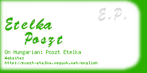 etelka poszt business card